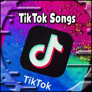 The colorful logo for TikTok songs.