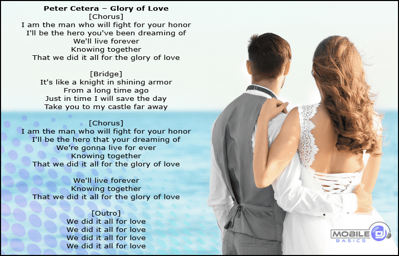 Best Wedding Love Songs Peter Cetera – Glory of Love