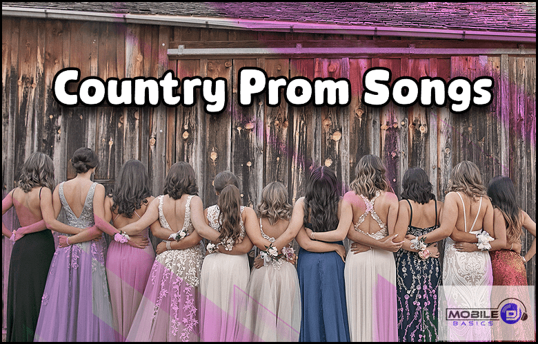 11 Girls Dressed up for Prom outside an old Barn - Country Prom Songs