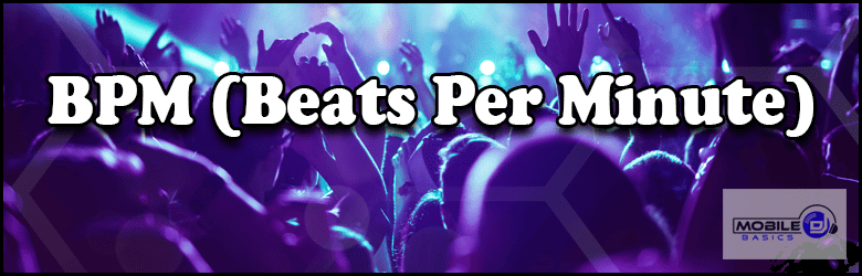 a purple background with the words bpm beats per minute.