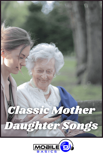 Mother and Daughter sitting on a bench - Mother Daughter Dance Songs