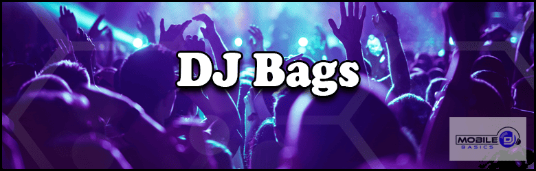 a purple and blue background with the words dj bags.