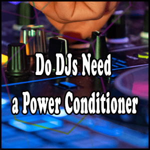 Close-up of a DJ mixing console with vibrant lights, asking the question: "Do DJs Need a Power Conditioner?