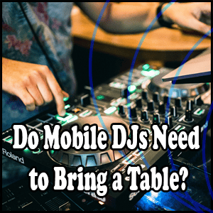 A person deftly operates DJ equipment with illuminated buttons, sparking the question: Do Mobile DJs Need to Bring a Table?