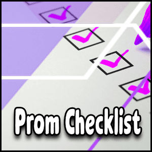 a purple pen with Prom Checklist