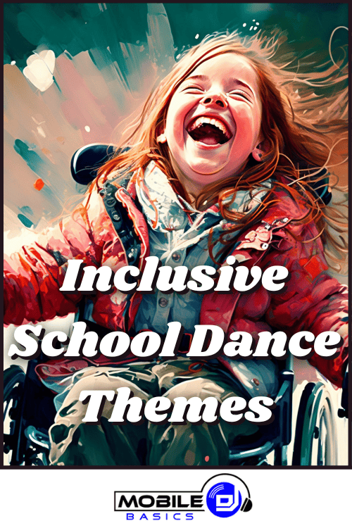 A girl in a wheel chair enjoys inclusive school dance.