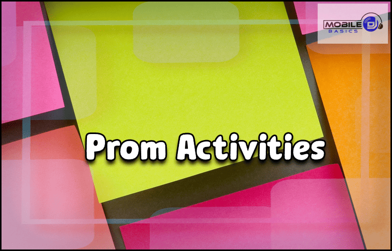 Prom activities poster.
