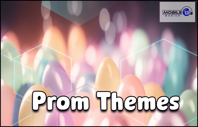 A vibrant backdrop showcasing various prom themes.