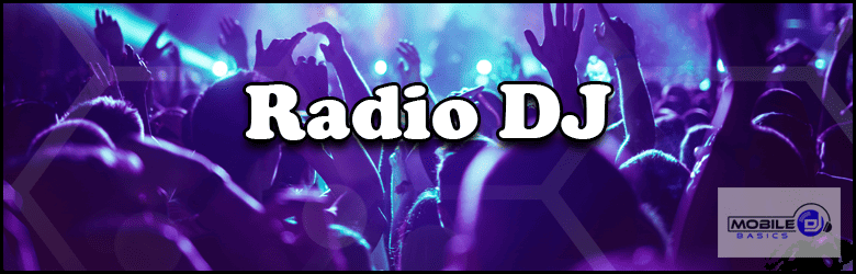 a purple and blue background with the words radio dj.