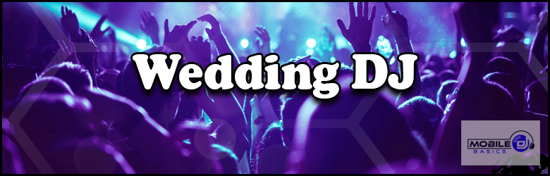 a purple and blue background with the words wedding dj.